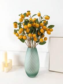 1 bos van 28 inch (H) gesimuleerde citroentakjes voor thuis, woonkamer, etalage, feesttafeldecoratie