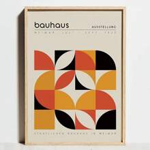 1pc Unframed Modern Geometric Bauhaus Exhibition Poster, Bauhaus Movement Prints, Minimalist Abstract Wall Art Canvas, Suitable For Modern Home Decor, Framed Wall Art - Multicolor - View 88