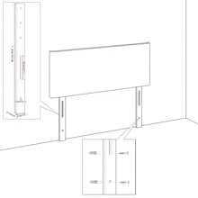 vidaXL Hoofdborden 2 st 72x5x78/88 cm stof donkerbruin