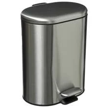 Atmosphera FIVE. Cubo pedal acero inoxidable Siliflex 6 L blanco. - Gris - Ver 1
