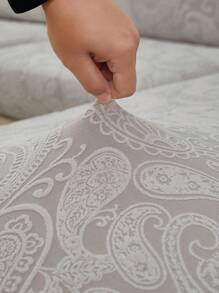 1 件提花弹力沙发套加厚防滑沙发套适用于客厅卧室户外沙发保护防宠物污渍 4 季沙发座垫套适用于 L 型单座躺椅和 1/2/3/4 座沙发秋季家居装饰沙发盖罩四季易于安装和拆卸 - 淺灰 - 查看 8