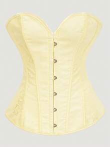 Women's Fishbone Shaping Bustier Crop Top, Waist Cincher Tight Top, New Year Party, Valentine's Day, Holiday Tops, Corset Top, Halloween Costume - Multicolor - View 90