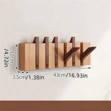 1pc Wooden Piano Keyboard Wall Shelf, Foldable Hook Coat Rack, Rustic Hanger For Bedroom, Entryway, Hallway, Storage, Wall Decor Aesthetic Room Decoration