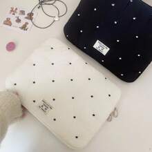 蓬松笔记本电脑保护套 9.7-11 13-14 15.6 英寸，女士毛绒笔记本电脑包，适用于 iPad、平板电脑的加垫笔记本电脑保护套，适用于 Air M3 2024、M2、M1、Pro 13 英寸、14 英寸，圆点缝线电脑内包 - 彩色 - 查看 6