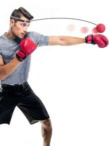 1 pieza Cabezal de bola de velocidad de boxeo de MMA montado en la cabeza, equipo de entrenamiento de reacción manual de sanda de PU, saco de Arena para el hogar, equipo de fitness de gimnasio Muay Thai