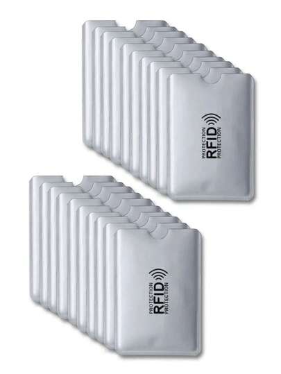 2/6/12/20 piezas Fundas protectoras RFID - Anti-robo, protector de tarjetas de crédito y de identificación con bloqueo NFC, diseño de patrón geométrico