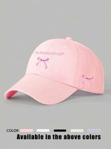 1pc Printed "I'm Literally Just A Girl" Adjustable Baseball Cap, Outdoor Sun Protection Casual Hat Suitable For Spring, Autumn, Travel, Beach, Vacation, Y2K Style For Young - Baseball Cap - View 11