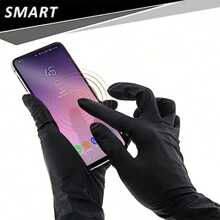 Găng tay nitrile dùng một lần màu đen, không bột, đủ kích cỡ S/M/L/XL, găng tay bền chắc dùng trong gia đình, thích hợp cho nhà bếp, phòng tắm, dọn dẹp, chế biến thực phẩm, xăm hình, làm đẹp, nhuộm tóc, chăm sóc thú cưng, tiệm làm tóc, dụng cụ vệ sinh, đồ dùng gia đình. - Đen sâu - Xem 4