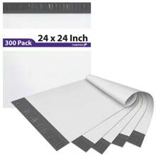 Fosmon 24" X 24", Large Self-Seal Tear-Proof Polyethylene Mailers - 9 25 50 100 200 300 Pack