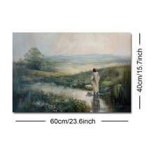 1 件无框耶稣与羔羊风景海报墙艺术帆布印刷简约基督教艺术美学装饰复古绘画适用于宿舍、公寓、客厅、卧室、现代家居装饰 - 彩色 - 查看 10