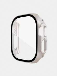 1pc PC Frame + Screen Protector 2-In-1 Hard Case, Minimalist Anti-Drop Watch Cover, Compatible With Apple Watch Series 10/9/8/7/SE/6/5/4/3/2/1, Fits 38mm/40mm/41mm/42mm/44mm/45mm/46mm/49mm (Watch & Strap Not Included) - Shell and Membrane - View 27