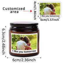 Custom "Love In Sight" Couple Stickers + Scented Candle, Sticker With Romantic Password, Candle With Reveal Your Name, Suitable For Couples Anniversary Gift, Friendship, Coded Scented Candle, Mutual Ritual Gift, Relationship Milestone Gift Set - Photo + Candle - View 11