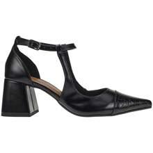 Women's Pointed Toe Pumps With Crocodile Buckle Block Heel 18300 - màu đen - Xem 2