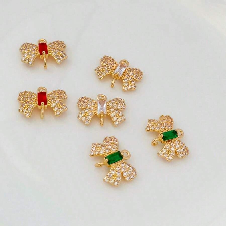 2pcs Bowknot Pendant DIY Jewelry Making Supplies For Necklace, Earrings, Hair Accessories - Multicolor - View 1