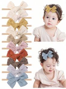 10 件/包婴儿发饰手工刺绣蝴蝶发带 - 彩色 - 查看 2