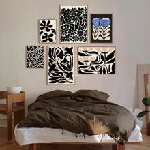 1 件北欧简约墙壁艺术复古花卉动漫艺术海报艺术品家居装饰无框架