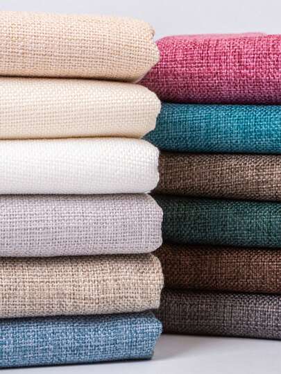 1pc Linen Cotton Blended Fabric, Suitable For Wedding Tablecloth, Cushion, Pillow, Sofa Lining, DIY