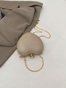 Bolso de embrague de noche para mujer con forma de corazón, con brillo, lentejuelas, de lujo y brillante, con bolsa de mano de fiesta de estilo Y2k decorada con cristales de estrás, con cadena para el hombro. El mejor regalo de San Valentín para novia, dama y mujer. Perfecto para compras, uso diario