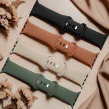 4pcs/1set Soft Silicone Infinity Loop Strap Compatible With Apple Watch Series 10, 9, Ultra, 8, SE, 7, 6, 5, 4 (38-49mm) - Unisex Design, Replacement Bands - 44/45/46/49mm - View 10