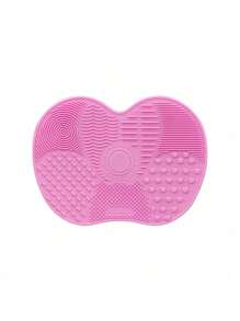 1 szt. Silikonowa podkładka matowa z wzorem kwiatu jabłka z przyssawką, silikonowa podkładka matowa narzędzie kosmetyczne, mata do czyszczenia pędzli do makijażu