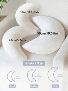 月亮抱枕，装饰抱枕，柔软仿兔毛，适用于床、沙发，月亮形状，毛绒地垫，房间装饰枕，适用于沙发、卧室、客厅，送给家人和朋友的礼物 - 藍色 - 查看 3