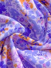 Damen süßer Blumen-Spitzen-Rüschen Bikini 2-teiliges Set, geeignet für Sommer Insel Urlaub Schwimmen - Verschiedenfarbig - Übersicht 5