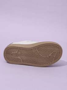 1 Pair Kids' Casual Soft Bottom Sports Shoes, Boys/Girls Versatile Little White Sneakers, Spring/Autumn - Brown - View 7