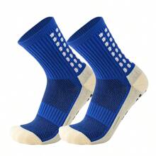 12 Colors Professional Football Match Athletic Mid-Calf Socks, Anti-Slip Silicone, Thickened Terry Cloth Bottom, Breathable Soccer Socks - Multicolor - View 6