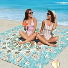 1 Stück Mandala Muster Oversized Stranddecke, leicht und strapazierfähig, Große Größe geeignet für Erwachsene Strandreisen, Camping, Wandern, Picknick