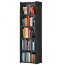 Segawe 5-Tiers Bookshelf Bookcase Multipurpose Collection Display Storage