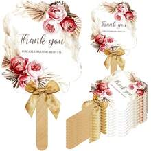 10 Hochzeits-Gästefächer mit Danke-Aufschrift als Foto-Requisiten, Hochzeitsdekoration, ein gutes Geschenk zur Belebung der Atmosphäre, geeignet als Geschenk für die Hochzeitsgesellschaft an Ihre Familie