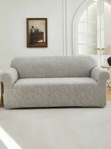 1 件提花弹力沙发套加厚防滑沙发套适用于客厅卧室户外沙发保护防宠物污渍 4 季沙发座垫套适用于 L 型单座躺椅和 1/2/3/4 座沙发秋季家居装饰沙发盖罩四季易于安装和拆卸 - 淺灰 - 查看 5