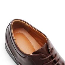 Rochie cu șireturi cu vârf ascuțit pentru bărbați, pantofi ocazionali, piele netedă, oxford formali simpli, de culoare solidă, potriviti pentru toate anotimpurile