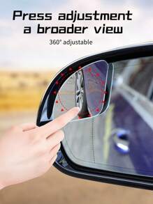 后视镜扇形小镜子汽车倒车神器高清盲区盲点反光360度广角辅助镜