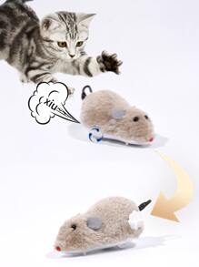 Juguetes interactivos para gatos, ratón falso en movimiento para perros con sensor automático, juguete de ratón para gatos con sonido realista y cola extendida, juguetes automáticos para gatos, juguete de ratón recargable con mando a distancia y sonido chillón