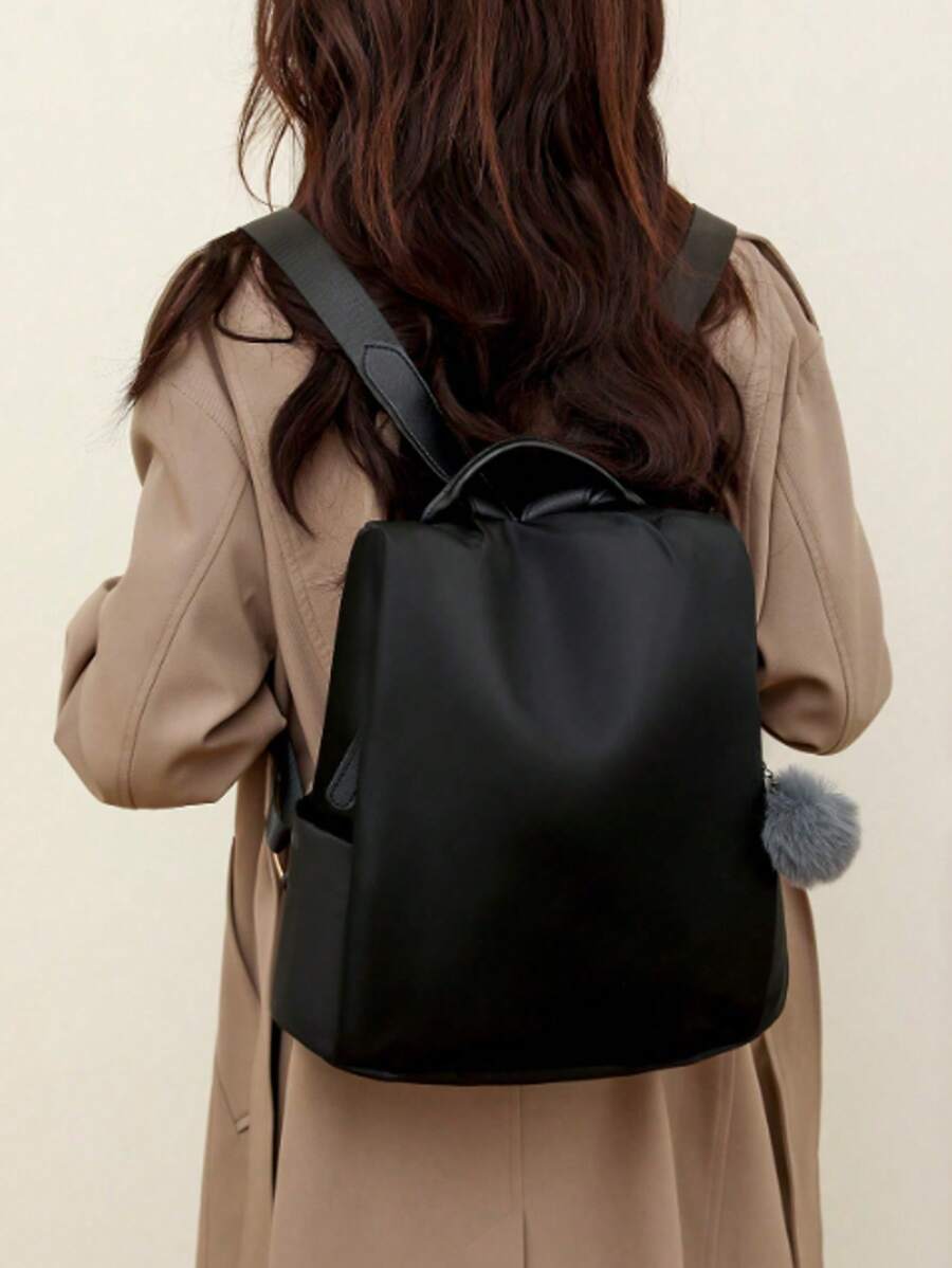 LECEY New Fashion Versatile Large Capacity Backpack For Daily Use - Black - View 1