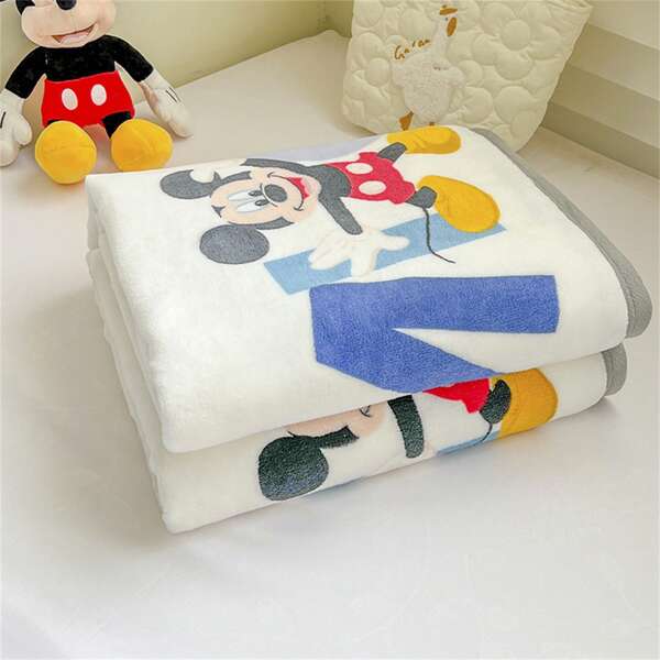 Disney 1 pieza Manta suave y cálida con estampado de Stitch de dibujos animados, manta de felpa polar, manta multiusos para viajes, adecuada para el dormitorio, la habitación de invitados, manta premium para decoración del hogar para todas las estaciones