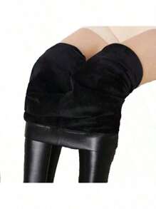Fleece Lined Thermal Trousers Winter Snow - màu đen - Xem 2