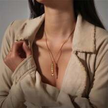 BMOR 极简主义铰接式鱼吊坠项链海洋爱好者海滩项链女士日常不锈钢配饰奢华优质珠宝礼物