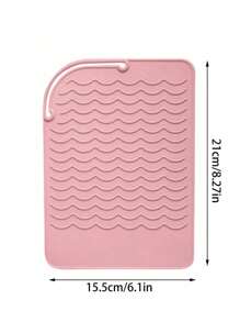 1/2pcs High-Temperature Silicone Mat Set, Portable Travel Hot Tool Organizer Mat Fits Curling Iron/Straightener/Styler, Foldable Heat-Resistant Protective Pad, Salon-Grade Safe Heat Insulation Accessory