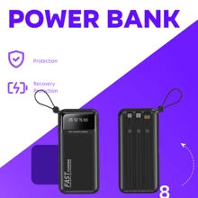 Sạc dự phòng 4 đường 20000mAh/10000mAh, thích hợp cho iPhone và sử dụng ngoài trời. - Nhiều màu - Xem 4