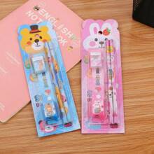 2PCS New Stationery Set Creative Children's Learning Stationery Five Piece Set Student Prize