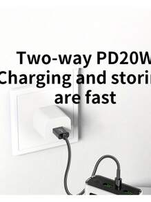 Draagbare powerbank van 20000 mAh/10000 mAh, PD20W snel opladen met LED-stroomweergave/USB/Type-C/Micro-interface, compatibel met digitale elektronische apparaten van iPhone/Android, noodbatterij voor buiten