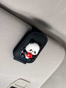 1pc Panda Car Eye Clip Car Interior Storage Sun Visor Car Sunglasses Clip Sunglasses Clip - one-size - View 10