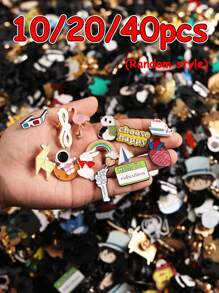 10/20/30/40/50/60/70/80/90/100pcs Random Mixed Brooch Set (No Duplicate Styles), Alloy Metal Pins Badges, Vegetable Fruit Cartoon Character Abstract Vintage Letter Animal Etc., Various Styles Shapes Patterns, Suitable For Bag Clothing Decoration Or Collection, Holiday Gift For Adults And Kids Office Accessories Shirts Jacket Jewelry Halloween Clothes Pin Funny Cute Teacher Gifts00 Costume Accessories Bag Charms Christmas - Multicolor - View 8
