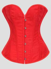 Women's Fishbone Shaping Bustier Crop Top, Waist Cincher Tight Top, New Year Party, Valentine's Day, Holiday Tops, Corset Top, Halloween Costume - Multicolor - View 79