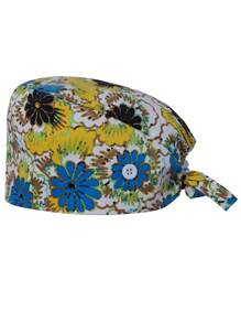 Working Cap Scrub Caps For Women, Nurse Hat Women Ponytail, Scrub Hats With Sweatband Buttons Adjustable Nurse Caps,Adjustable Working Caps With Button & Sweatband, Women Ponytail Pouch Hats - Multicolor - View 7