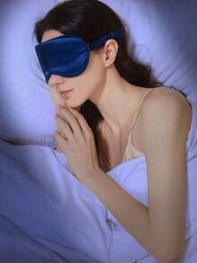 1PC Sleep Mask With A Pair Of Earplugs (Random Color),Shading Sleep Eye Mask,Sleep Masks Silky Soft Satin Eye Mask Cover Effective Shading Blindfold With Elastic Strap,Soft Breathable Sleep Eye Mask With Adjustable Elastic Strap For Flight Nap,For Side Sleeper Women Men,Relaxing Fatigue, Lunch Rest, Sleeping