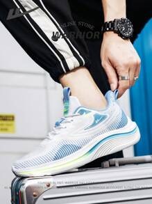 WARRIOR Serie Warrior - 1 par de zapatillas deportivas para hombre ligeras y transpirables 2025 Nuevo, diseño de cordones de caña baja, apropiadas para fitness al aire libre, calzado deportivo casual con aumento de altura versátil, zapatillas de senderismo de malla y suela blanda para una experiencia cómoda