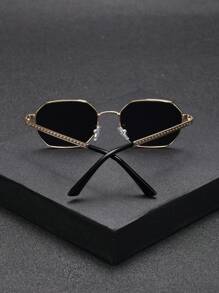 Spersonalizowane Punkowe Wyglądy Uliczne Odcienie Podstawy Swobodne 1 szt. Geometryczne Metalowe Pełne Ramki Przyciemniane Soczewki Modne Okulary, Dla Mężczyzn-Na Zewnątrz Codzienne Aktywności, Podróże, Golf, Dekoracja Jazdy